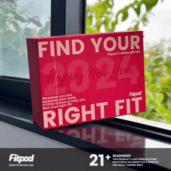 【小煙套組】Fitpod X龍年2024限量版禮盒 要買要快數量有限 內含:(Fitpod X/BOX主機各1)(1.2/0.8Ω空倉各3入)(掛繩*2組)：圖片 2