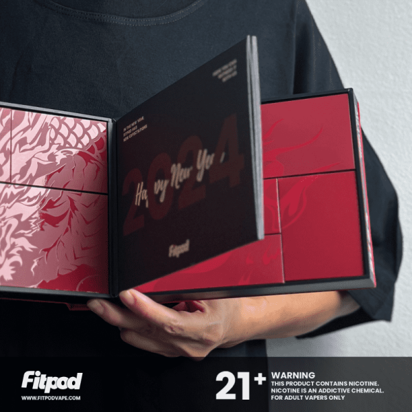 【小煙套組】Fitpod X龍年2024限量版禮盒 要買要快數量有限 內含:(Fitpod X/BOX主機各1)(1.2/0.8Ω空倉各3入)(掛繩*2組)：圖片 7