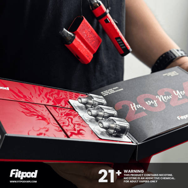 【小煙套組】Fitpod X龍年2024限量版禮盒 要買要快數量有限 內含:(Fitpod X/BOX主機各1)(1.2/0.8Ω空倉各3入)(掛繩*2組)：圖片 8
