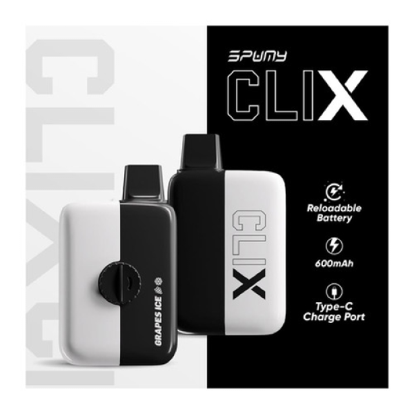 【一次性/拋棄式】SPUMY Clix斯邦迷 換彈拋棄式一次性 7500大容量 11種口味任選 買煙彈2+1送磁吸式主機電池：圖片 2